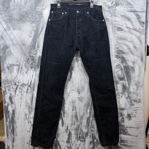 Levi's 551 Corduroy Pants Mens 36x36 Black Straight Leg Ribbed Trousers